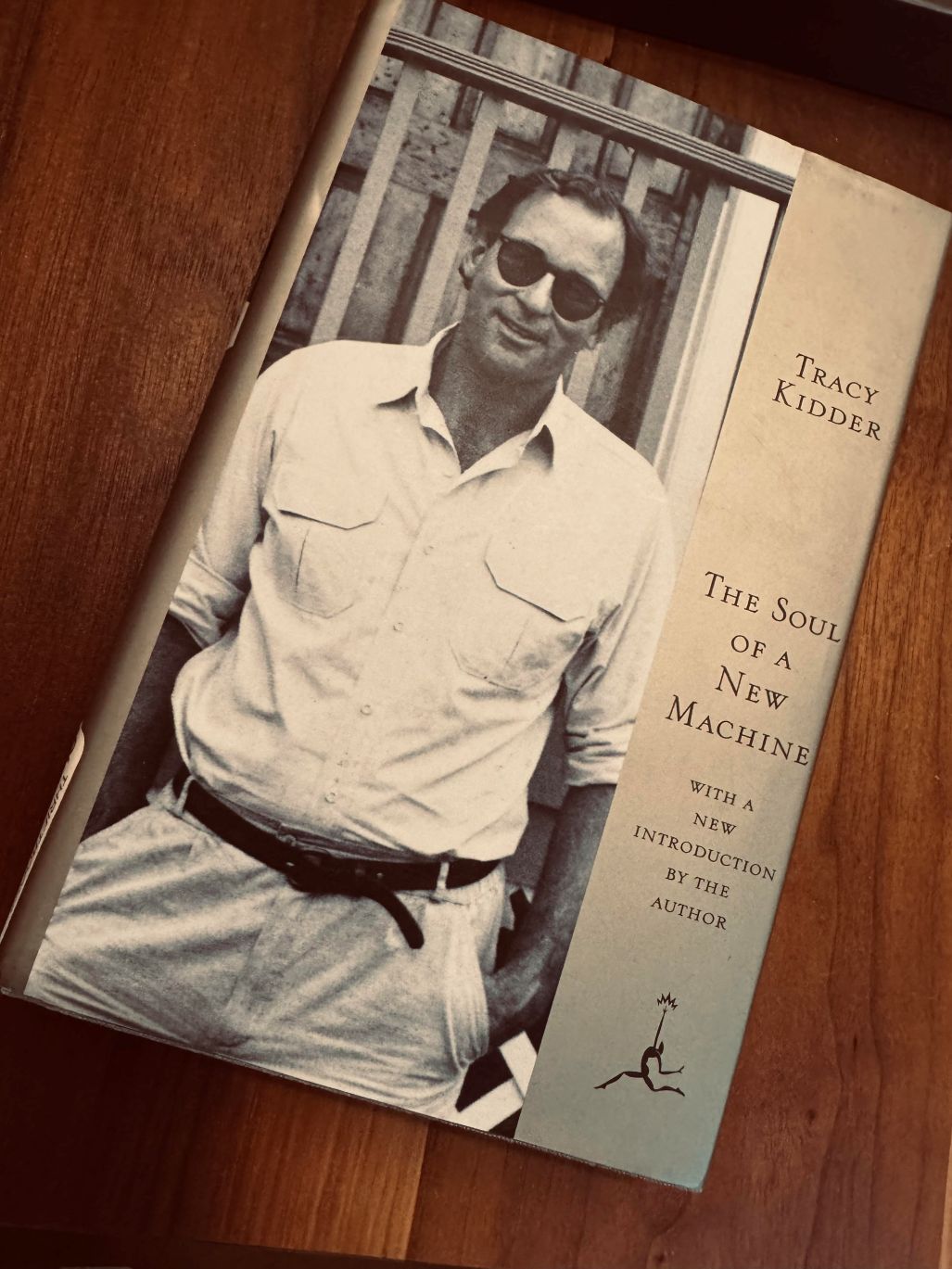 Image of The Soul of a New Machine book with an image of the author Tracy Kidder on the cover